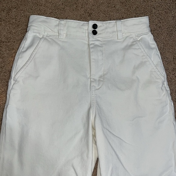 Everlane The Organic Wide-Leg 2.0 Crop Pant Bone 6 - Picture 6 of 10